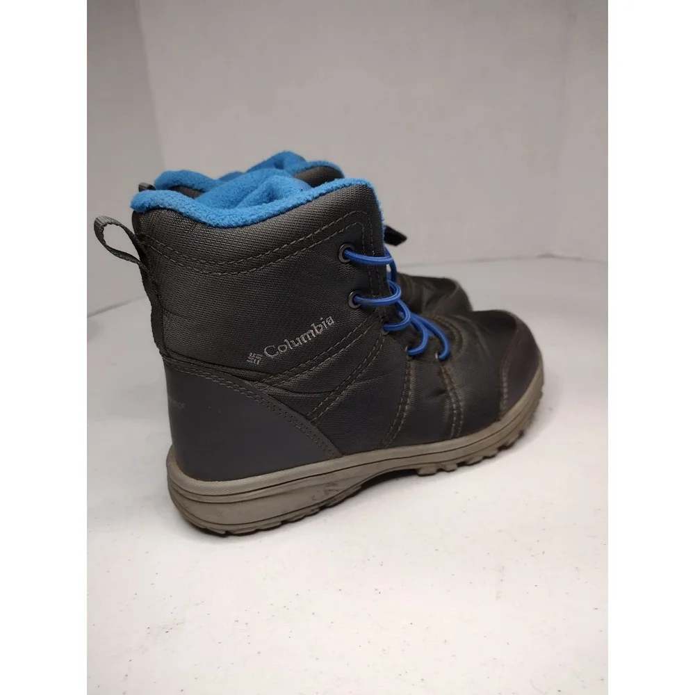 Columbia Kids Waterproof Winter Snow Boots Blue‎ Gray Size 3 Youth